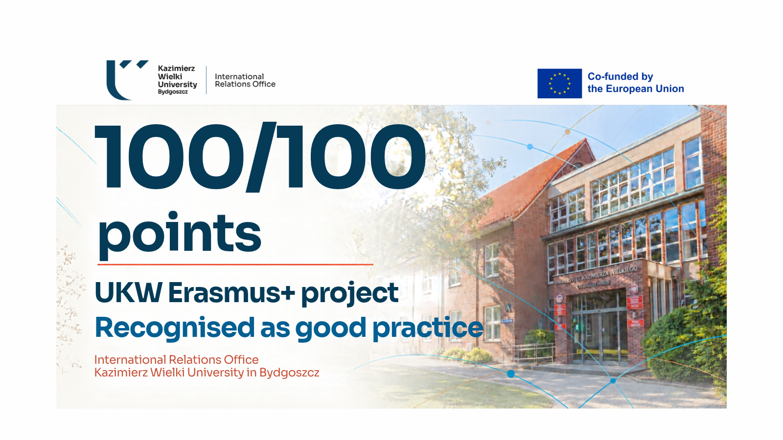 100/100 for UKW: Erasmus+ project recognised as an example of good practice